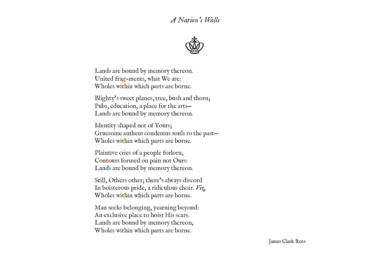 Cricket - Poem by James Clark Ross
